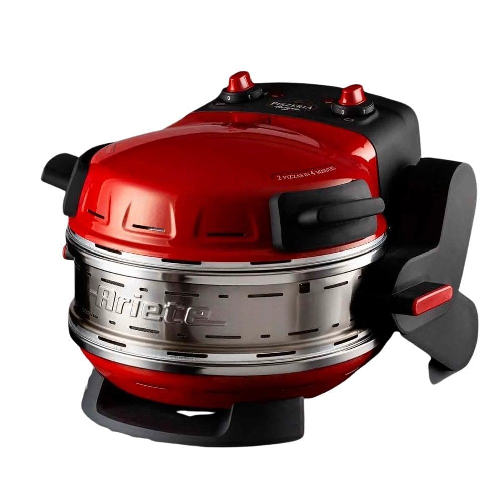 Forno de Pizza Elétrico Duplo Ariete 927 Vermelho 1800W 110V - Pedra Refratária e Design Retrô