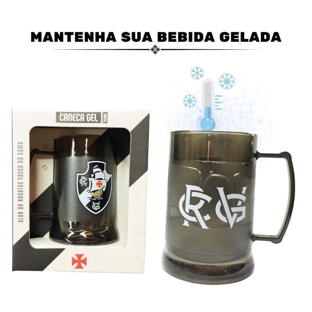 Caneca Copo Gel 300Ml Isolante Térmico Chopp Cerveja Time