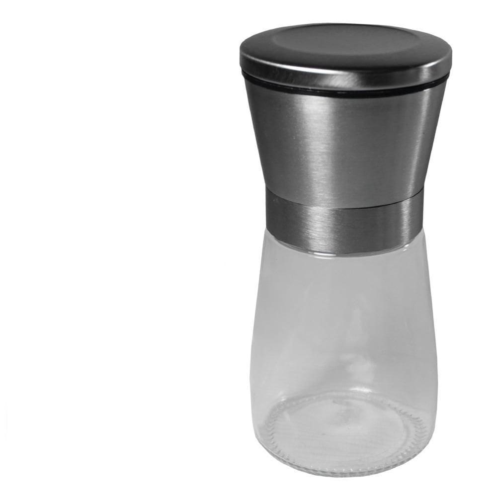 Moedor De Vidro 180Ml Porta Tempero Com Tampa Inox