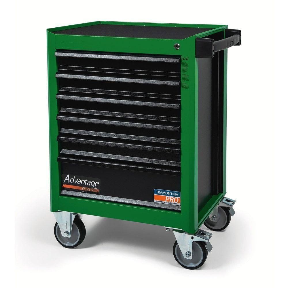 Carro Para Ferramentas 6 Gavetas Tramontina Pro Verde Tramontina