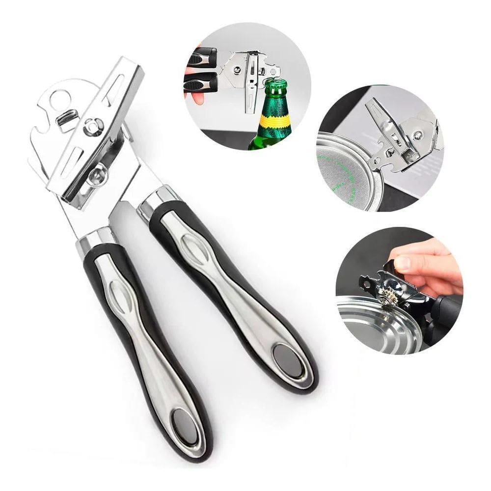 2X Abridor De Lata Cerveja E Garrafa Multifuncional Em Aço I