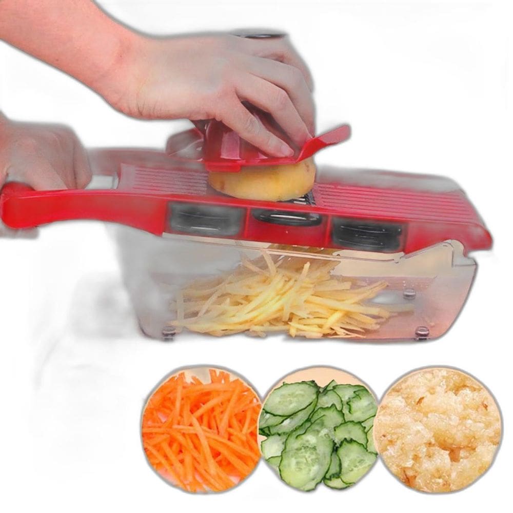 Mandolina Manual Para Fatiado Fino De Vegetais E Verduras