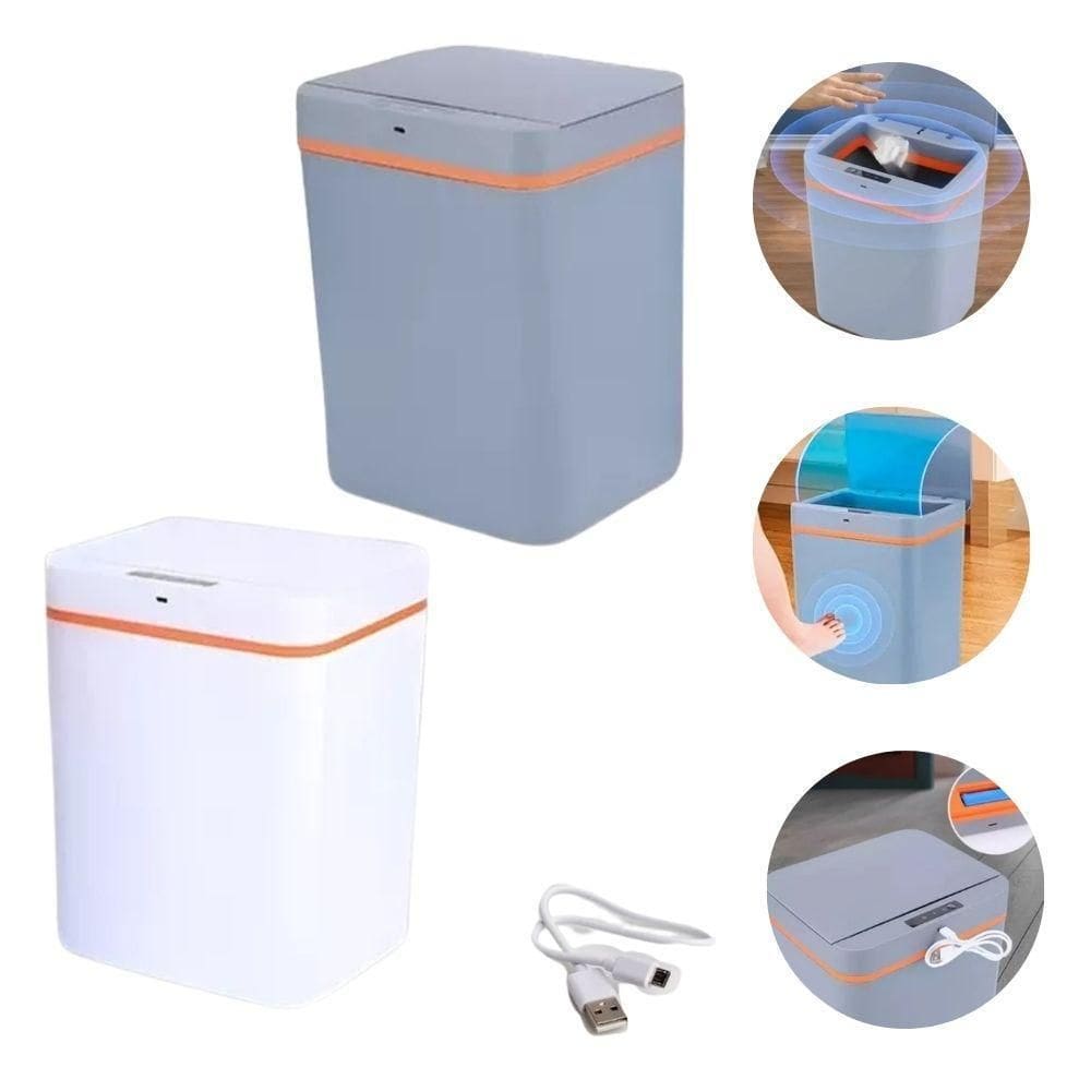 Lixeira Eletrônica 12 Litros Automática Sensor Inteligente