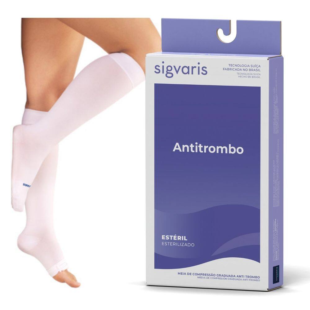 Meia 3/4 Sigvaris Anti trombo 18-23mmhg Sem Ponteira