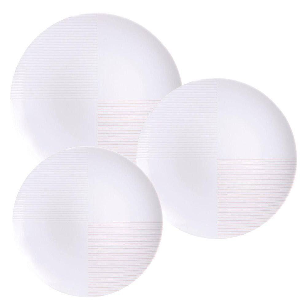 Aparelho De Jantar Jogo Pratos Kit 18 Peças Grid Porcelana