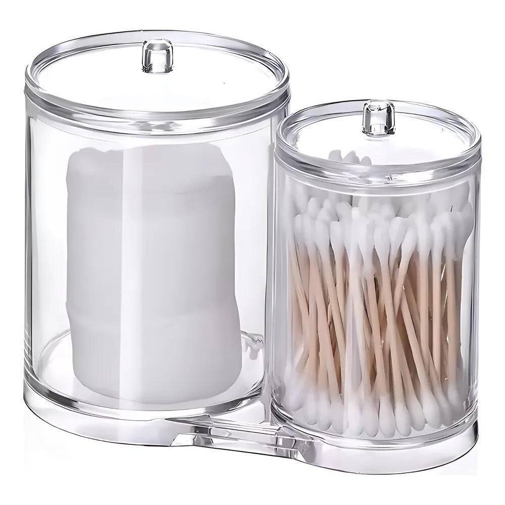 2X Porta Cotonete Algodão Organizador Maquiagem Pincel Skinc