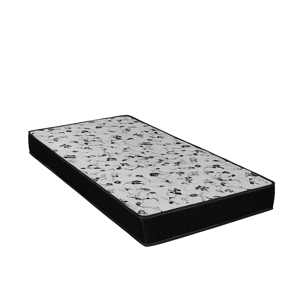 Colchão D23 Solteiro – Suede Preto - 88 x 188 x 12 cm