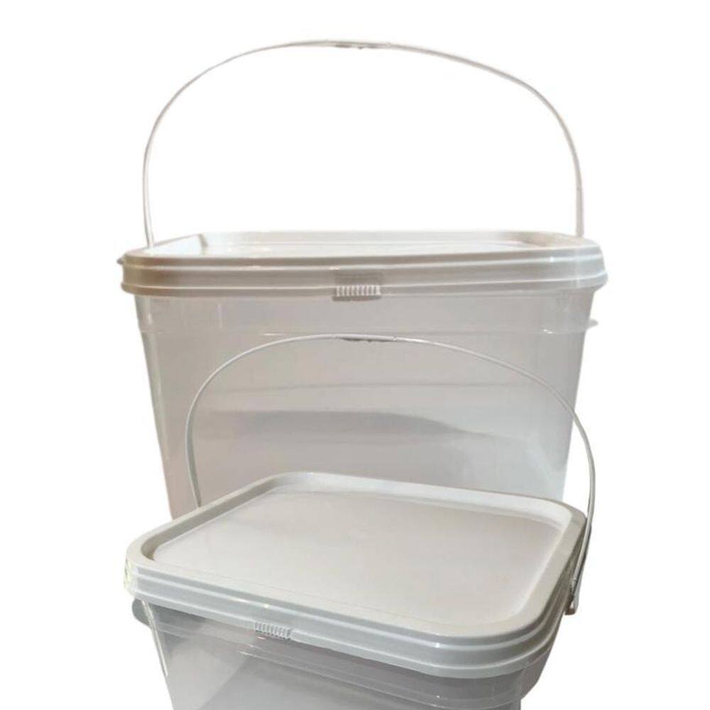 Balde Alça Plastica Al Transparente 2.4L-Kit 10 Pçs