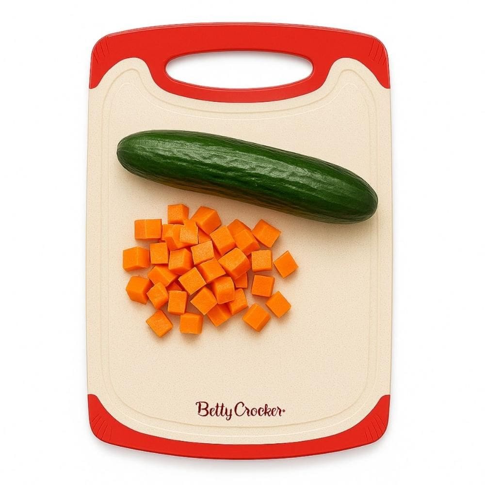 Tábua de Corte Placa 40x25cm Carne Legumes Betty Crocker