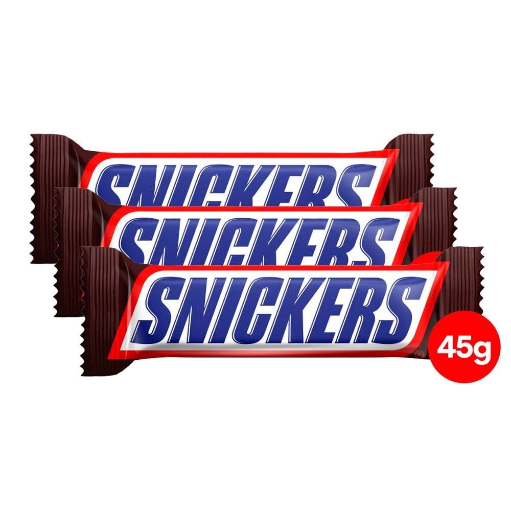 Kit 3 Chocolate Snickers 45g