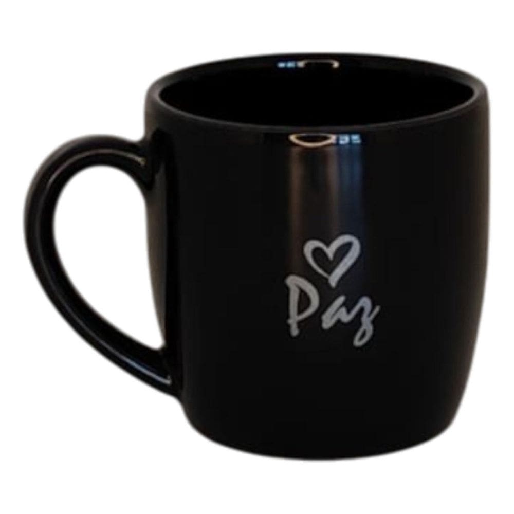 Caneca Preta Dizeres 200Ml Café Chá Escritório