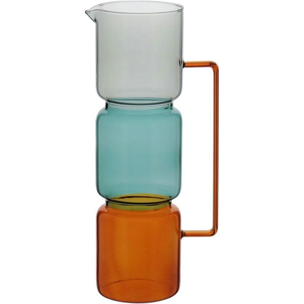 Jarro Vaso Decorativo Enfeite Casa Vidro Colorido 30x10 Cm