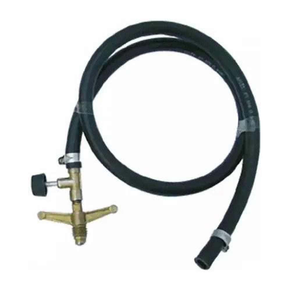 2X Registro Gás Alta Pressão 1M Pasteleiro Maçarico Fogão 1