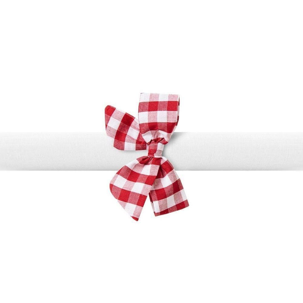 Anel De Guardanapo Copa E Cia 2 Peças Marie Xadrez Vermelho