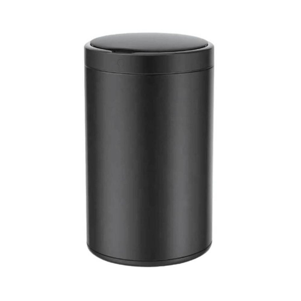 Lixeira Automática Redonda Inox Preto 40 Litros Com Sensor