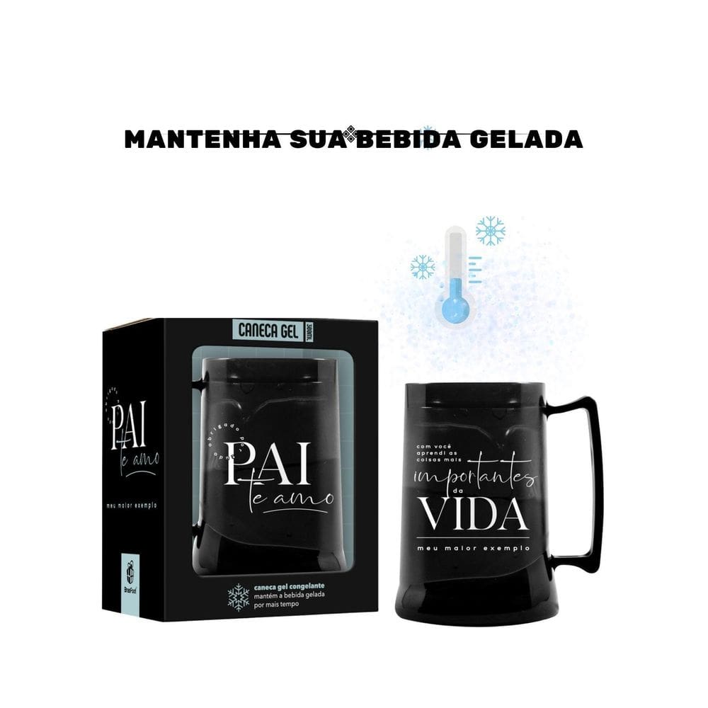 Caneca Copo Gel 300Ml Isolante Térmico Gelado Chopp Cerveja