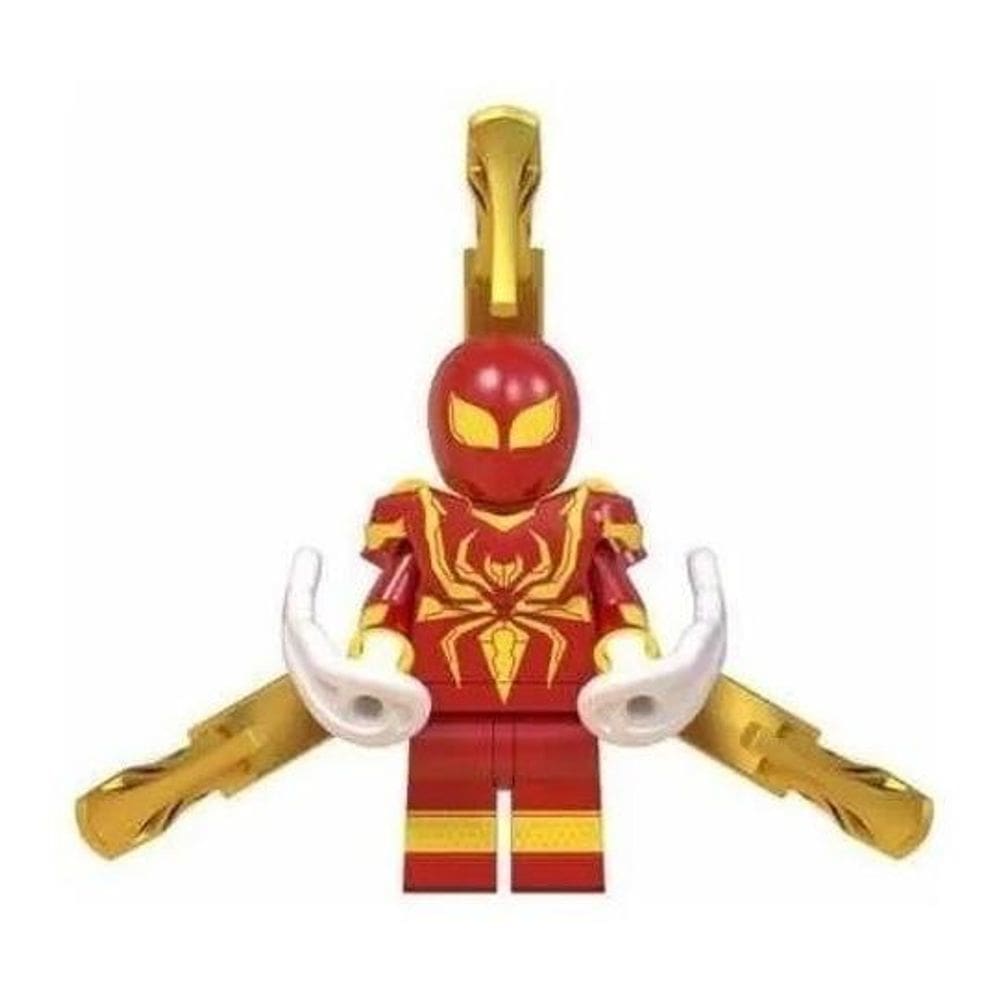 Boneco Blocos De Montar Homem Aranha De Ferro