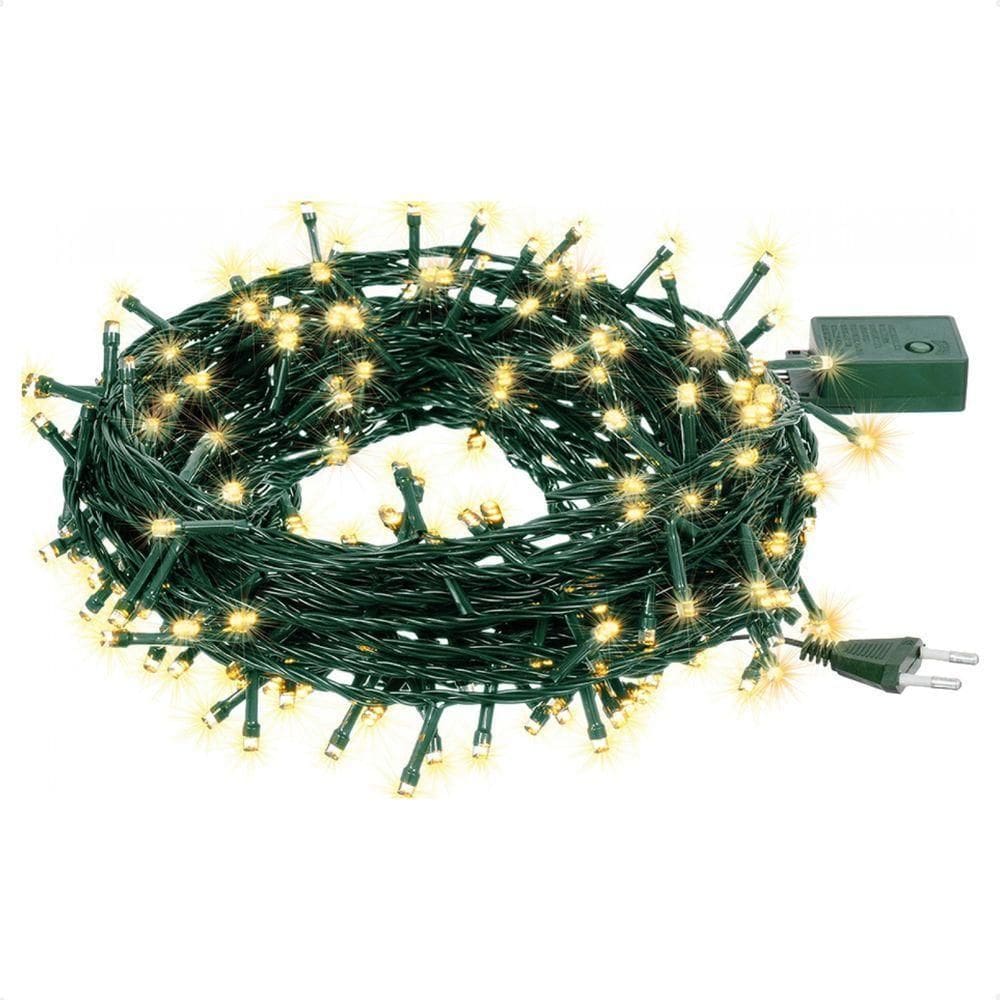 Cordão Luminoso Led Pisca Pisca 8 Funções 500 Leds Taschibra 110v 3000k Quente