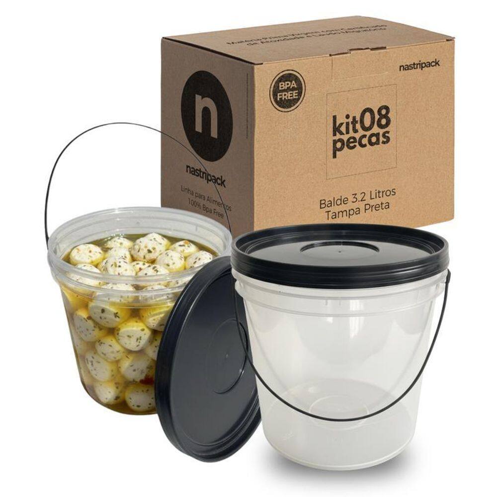 Balde 3 Para Transporte - 8 Pçs