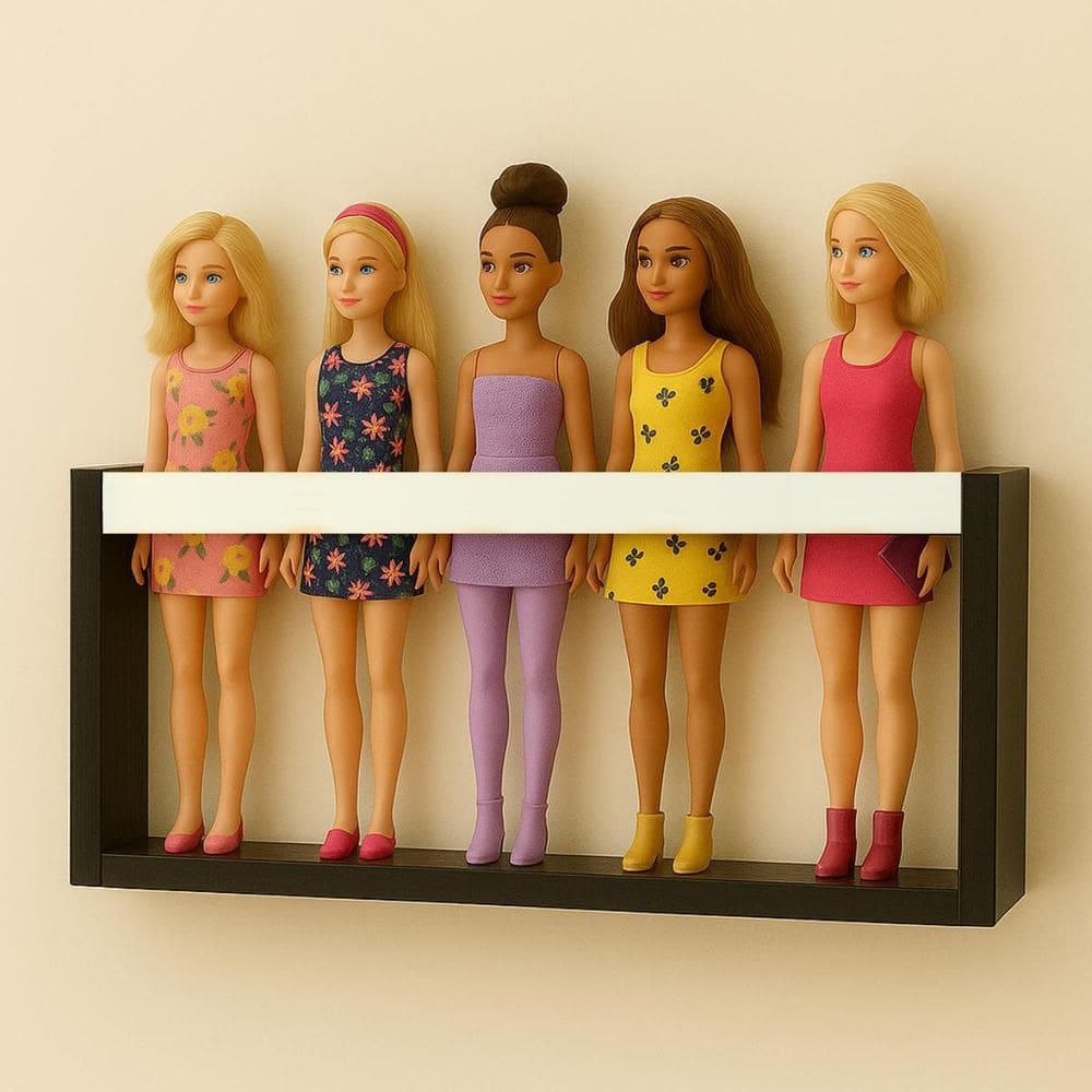 Estante Porta Bonecas Nicho Parede Organizador Coleção