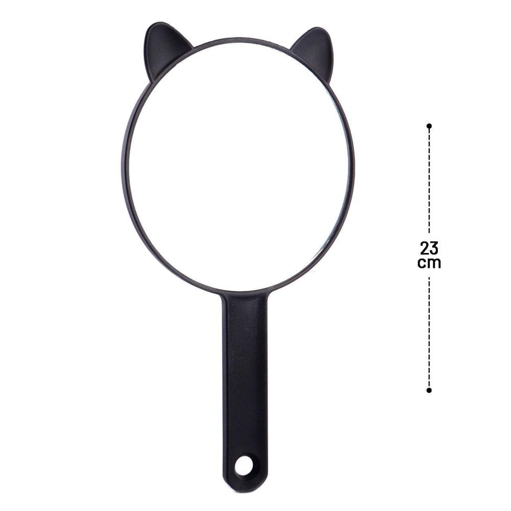 Espelho de Mão Gatinho Plástico 23cm Color - Tudo em Caixa