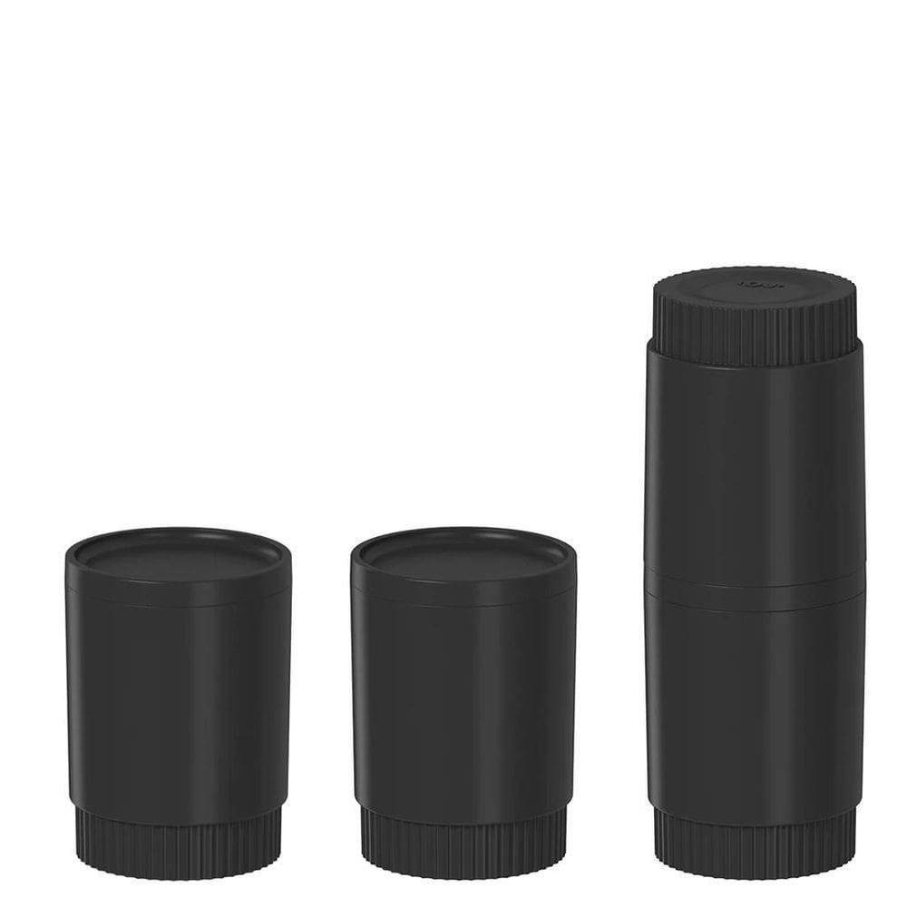 Kit Porta Escova E 2 Porta Algodão E Cotonete - Preto