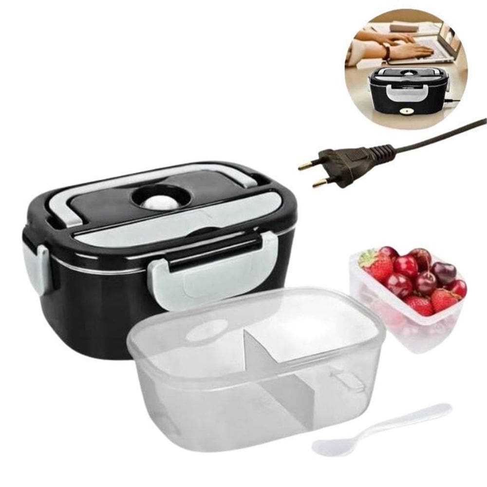 Marmita Elétrica Preta Térmica Bivolt 60W Saída De Vapor