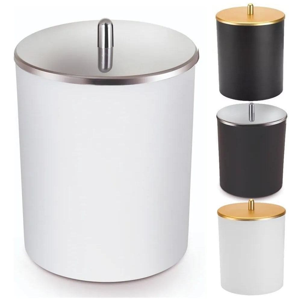 Cesto Lixo Banheiro Tampa Lixeira Escritório Lavabo Cozinha