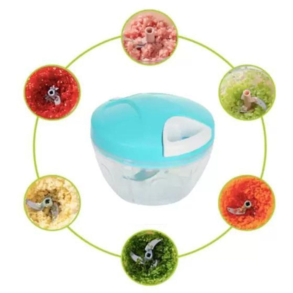 Triturador Cortador De Alho Legumes E Frutas Manual 500Ml