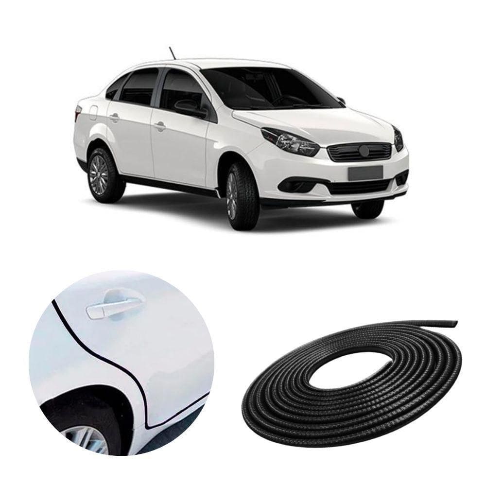 Borracha Protetora Borda Porta Carro Grand Siena 7x14 - 10 M [f103]