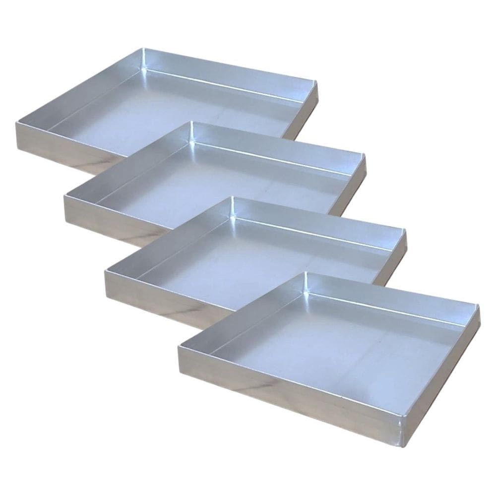 Kit 4 Formas De Brownie 35X35X3 Altura Assadeira Alumínio