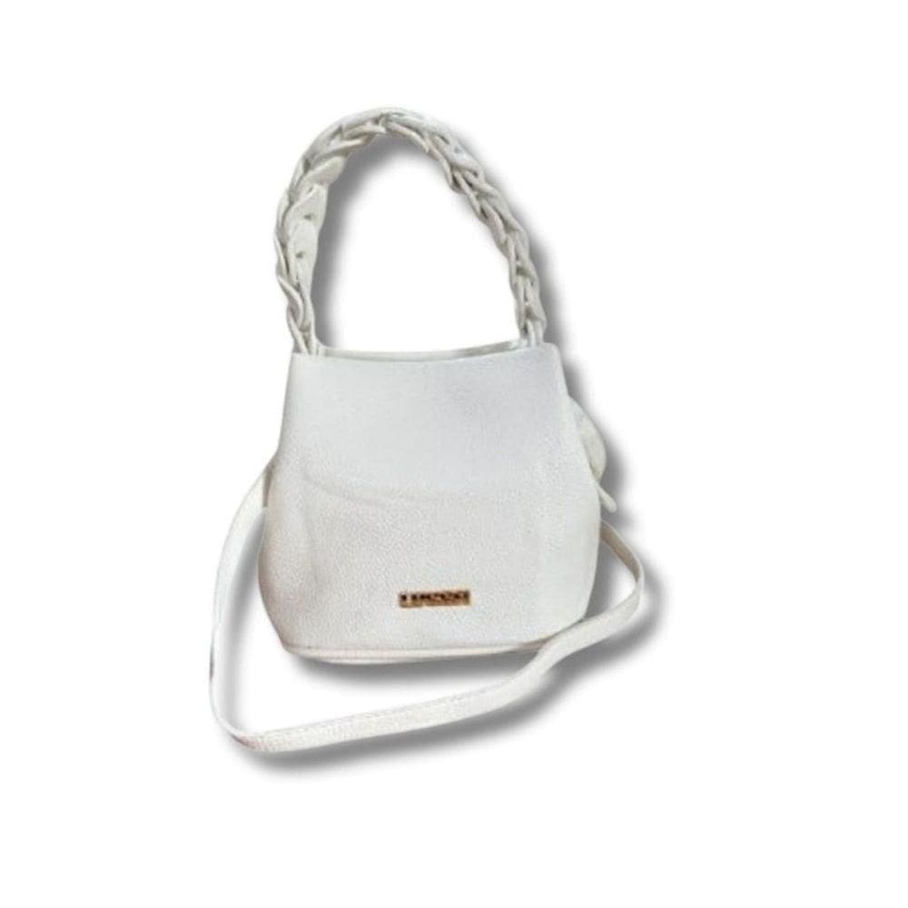 Bolsa Feminina Transversal Com Alça Trançada Lyssa Branca