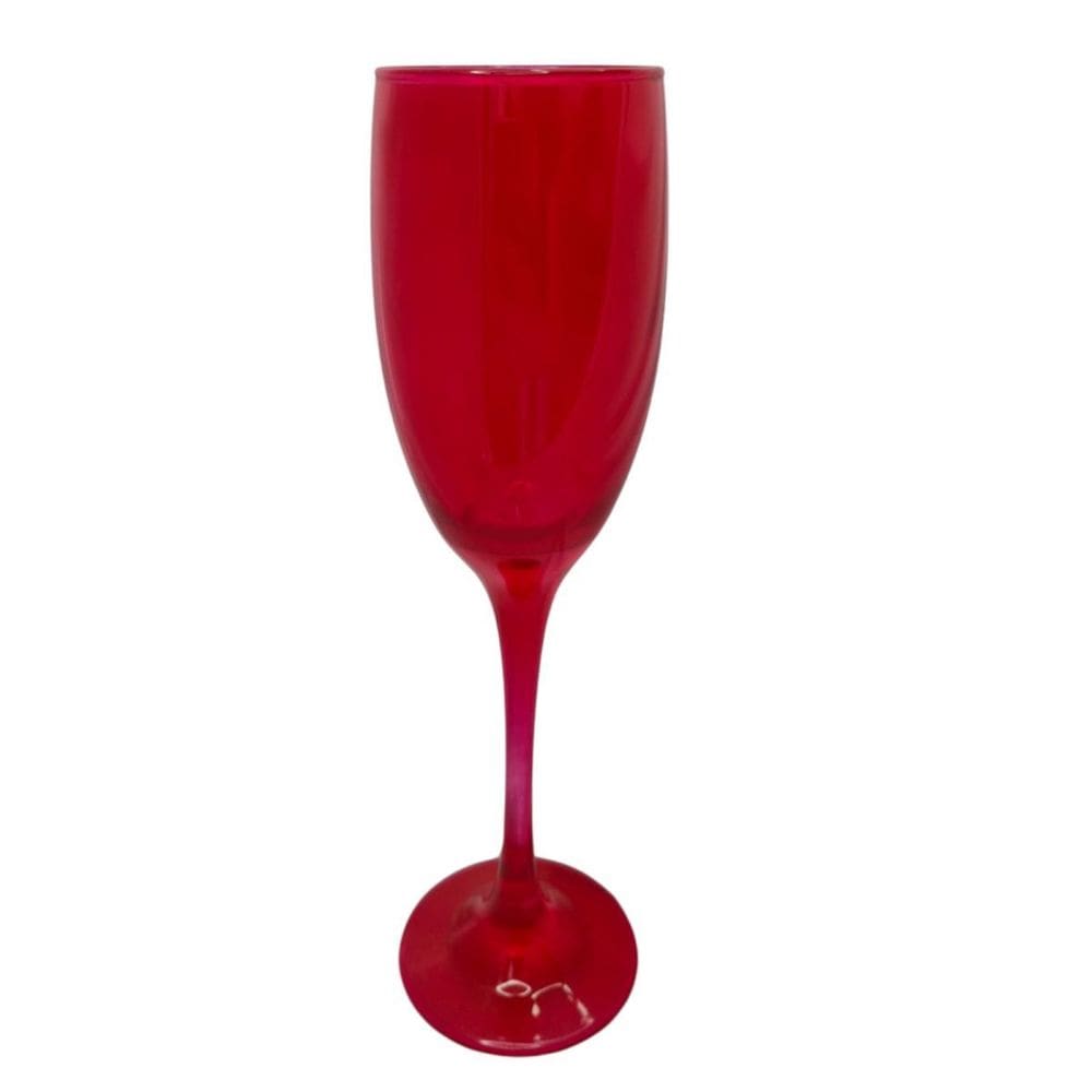 Taça Vidro Vermelha Champanhe 190 Ml Nadir