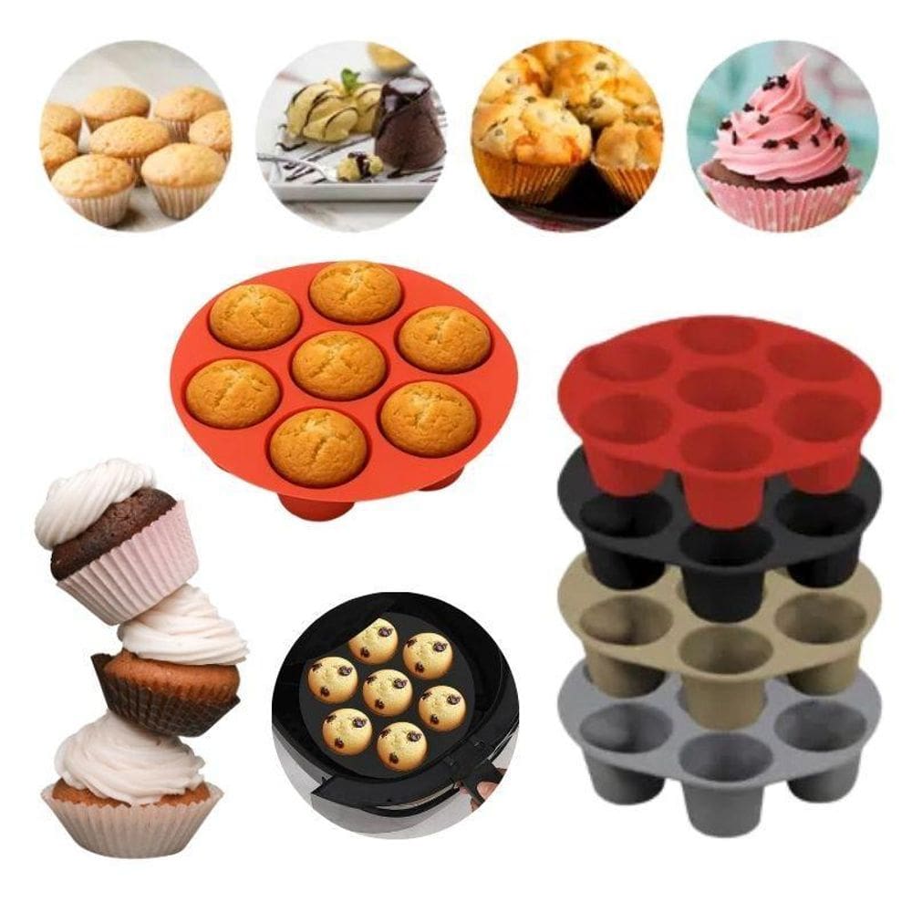 Forma De Cupcake Muffins Pudim Bolinho Air Fryer Forno 21Cm