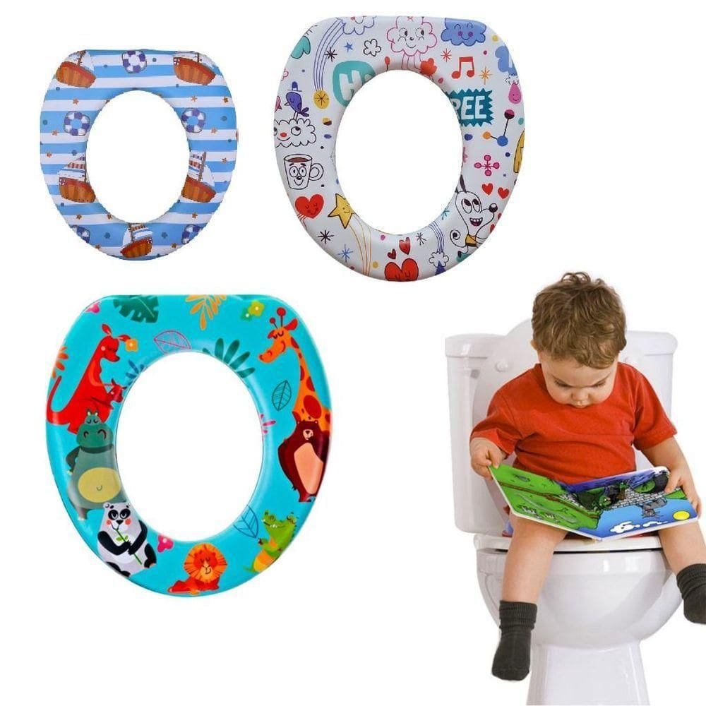 Redutor De Assento Sanitario Infantil Adaptador Acolchoado Espuma Vaso Crianca Bebe Meninos