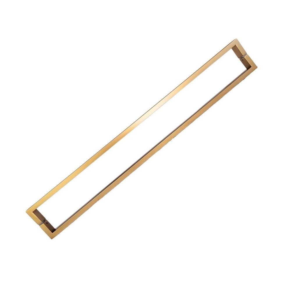 Puxador Duplo Para Porta Df905 1M Dourado Fosco Italy Line