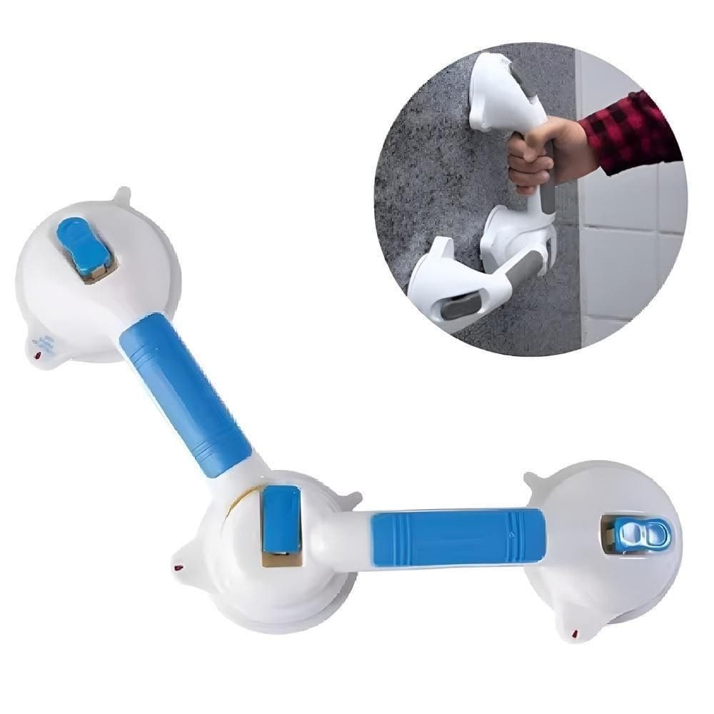 Barra Apoio Tripla Suporte Banheiro Deficiente 2 Em 1 Ventosas Resistente Alca Banho Idoso Ventosa Articulada Portatil V