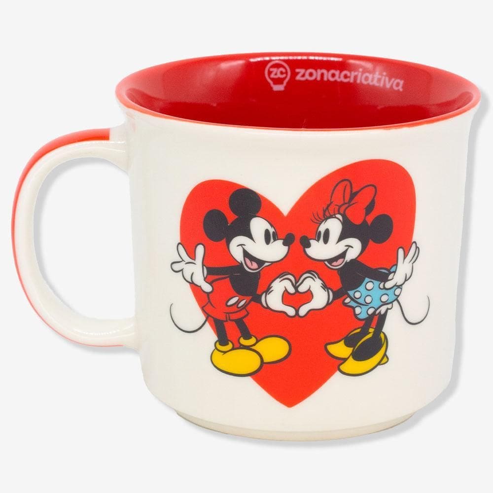 Caneca Tom Mickey E Minnie Namorados - Disney