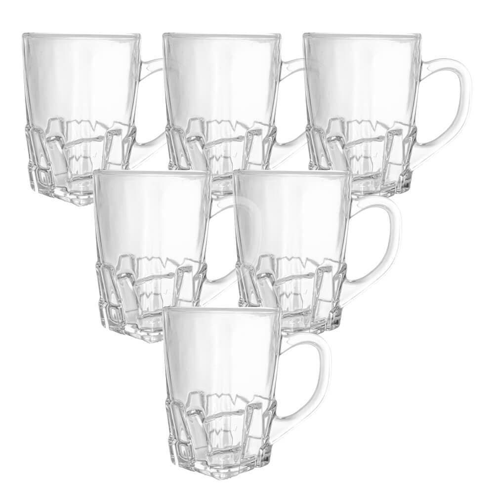 Canecas De Café Em Vidro Texas 170Ml 6 Peças - Casambiente
