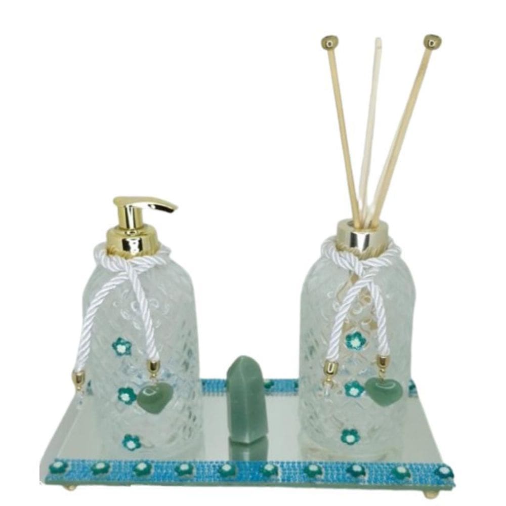 Kit Lavabo Pedra Natural Difusor Saboneteira-Escolha A Pedra