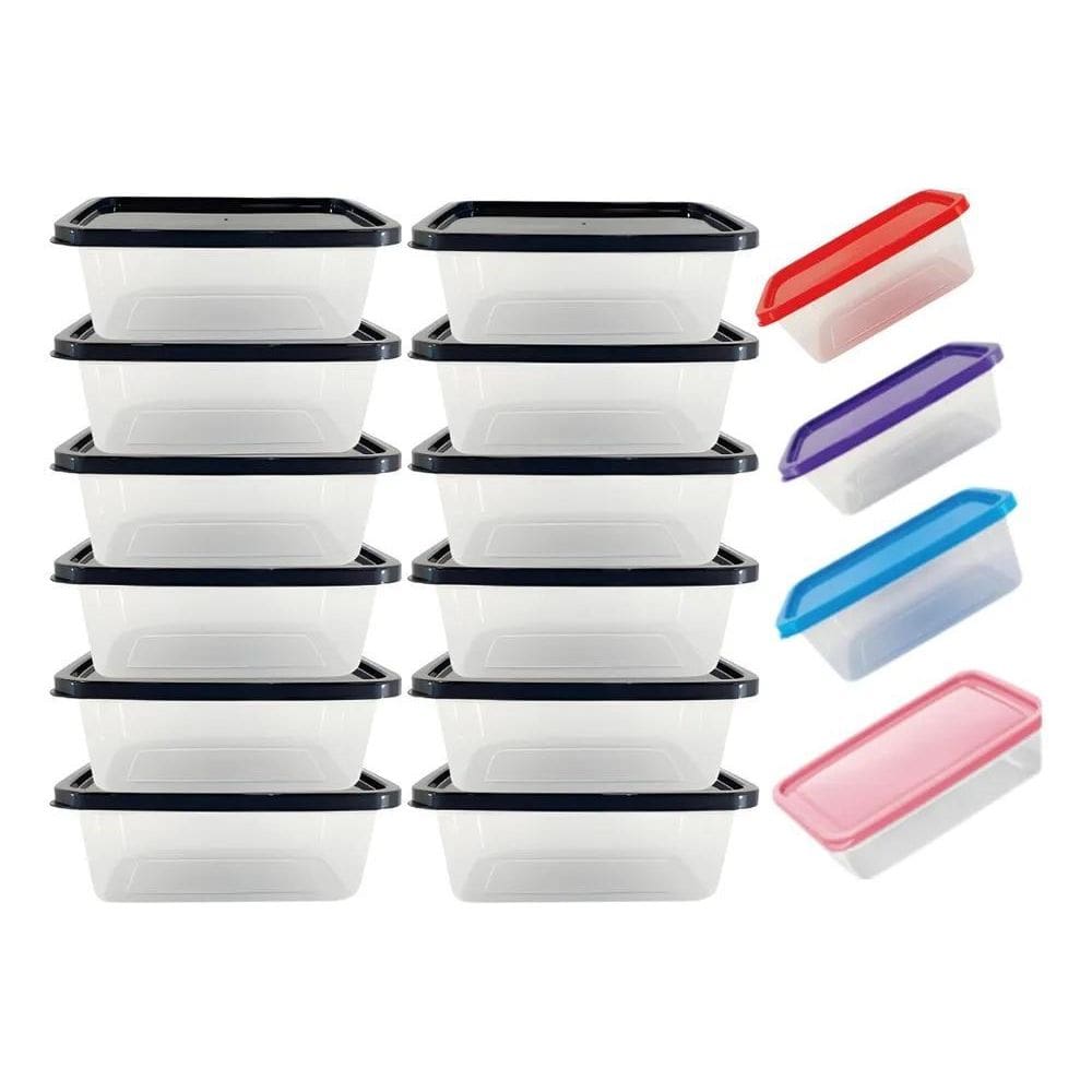 Kit 10 Potes 1 Litro Marmita Fitness Freezer Microondas