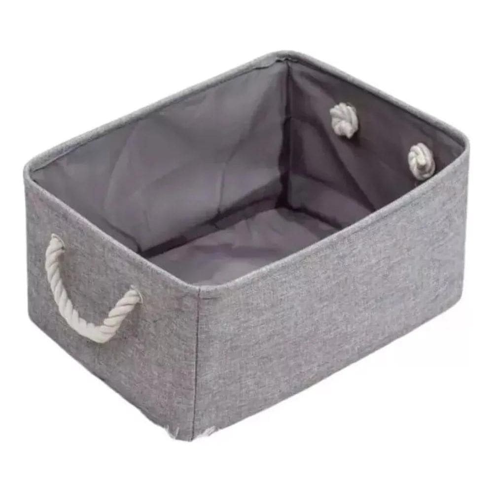 Caixa Cesto Organizador Dobrável Banheiro Brinquedo De Tecid