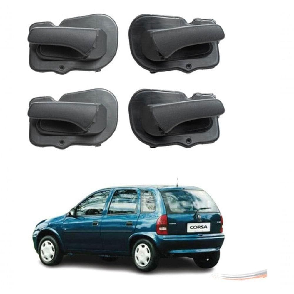Kit 4 Maçanetas Internas Cinza Corsa Wind Classic Após 1994 [f103]