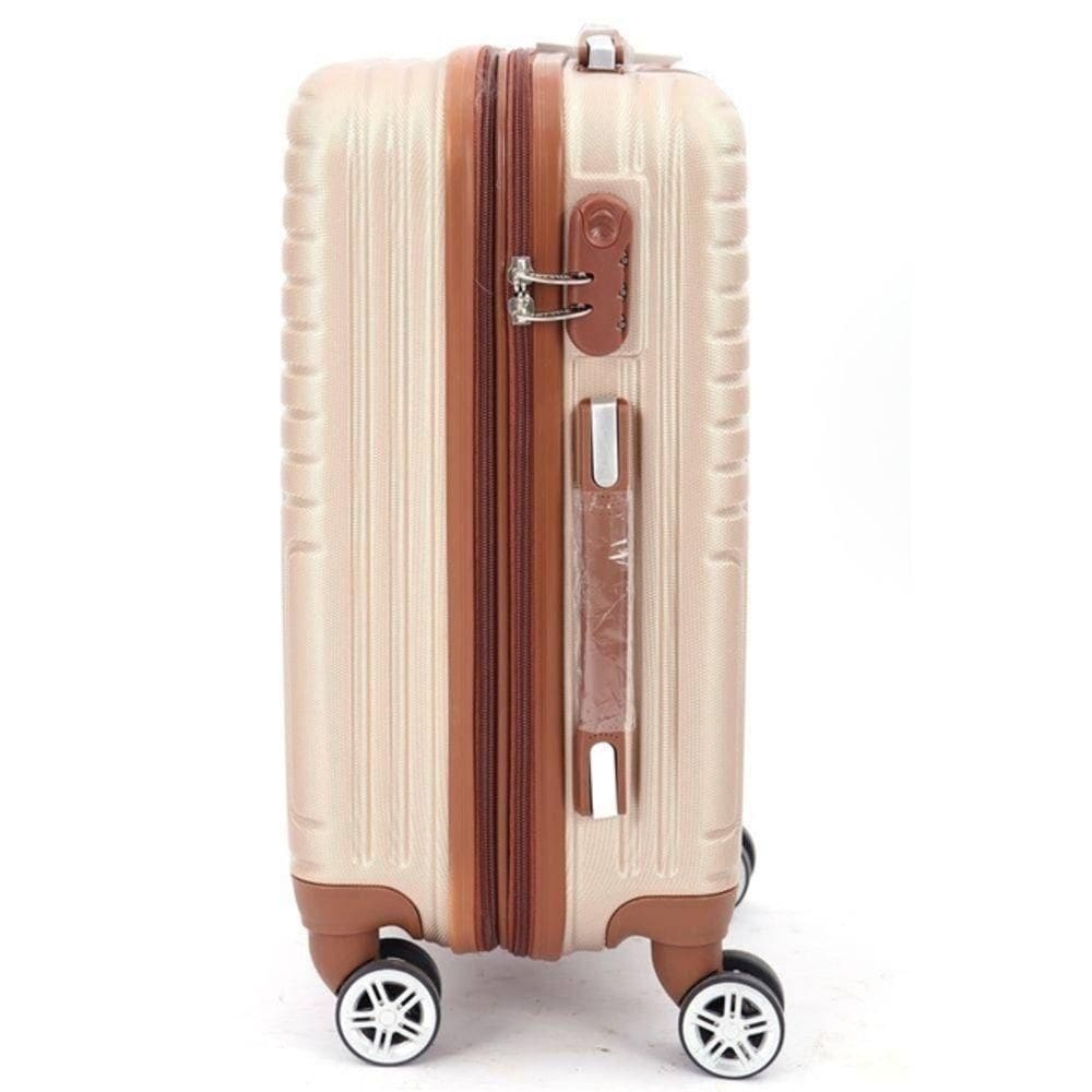 Conjunto Mala De Viagem Em Abs E Frasqueira 5 Peças Kit Malas Pequena De Bordo Media E Grande Com 2 Frasqueiras Rigidas