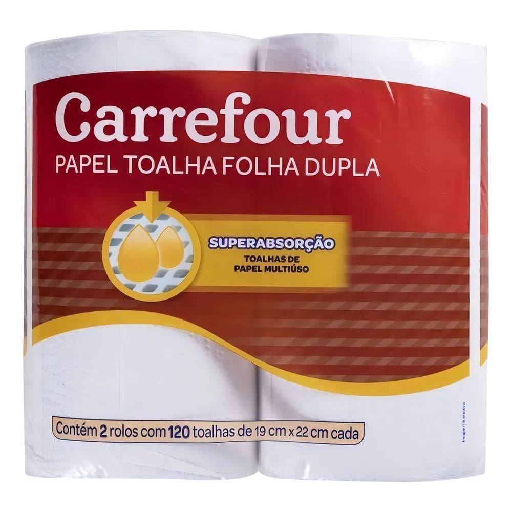 10X Papel Toalha Folha Dupla 2 Unidades