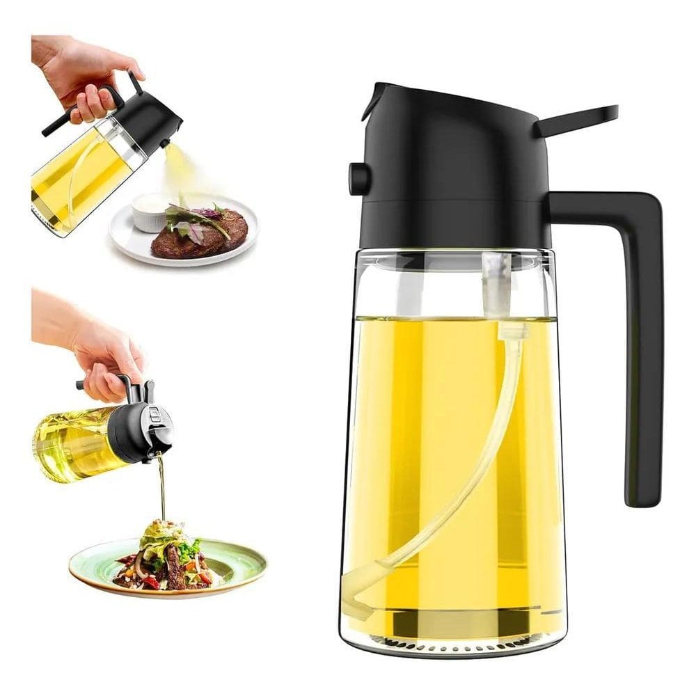 Pulverizador De Oléo Cozinha Tempero Spray 2 Modos Vidro Tra
