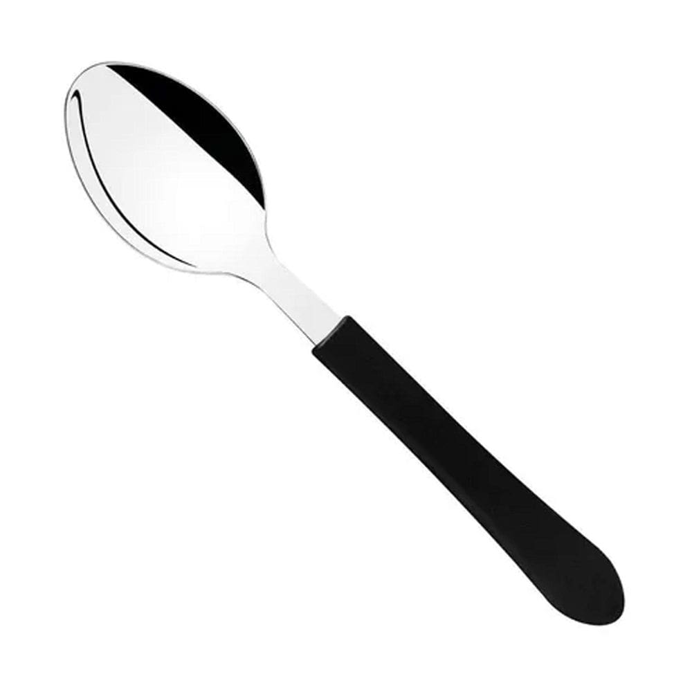 6 Colher De Mesa Inox Tramontina Leme Preto