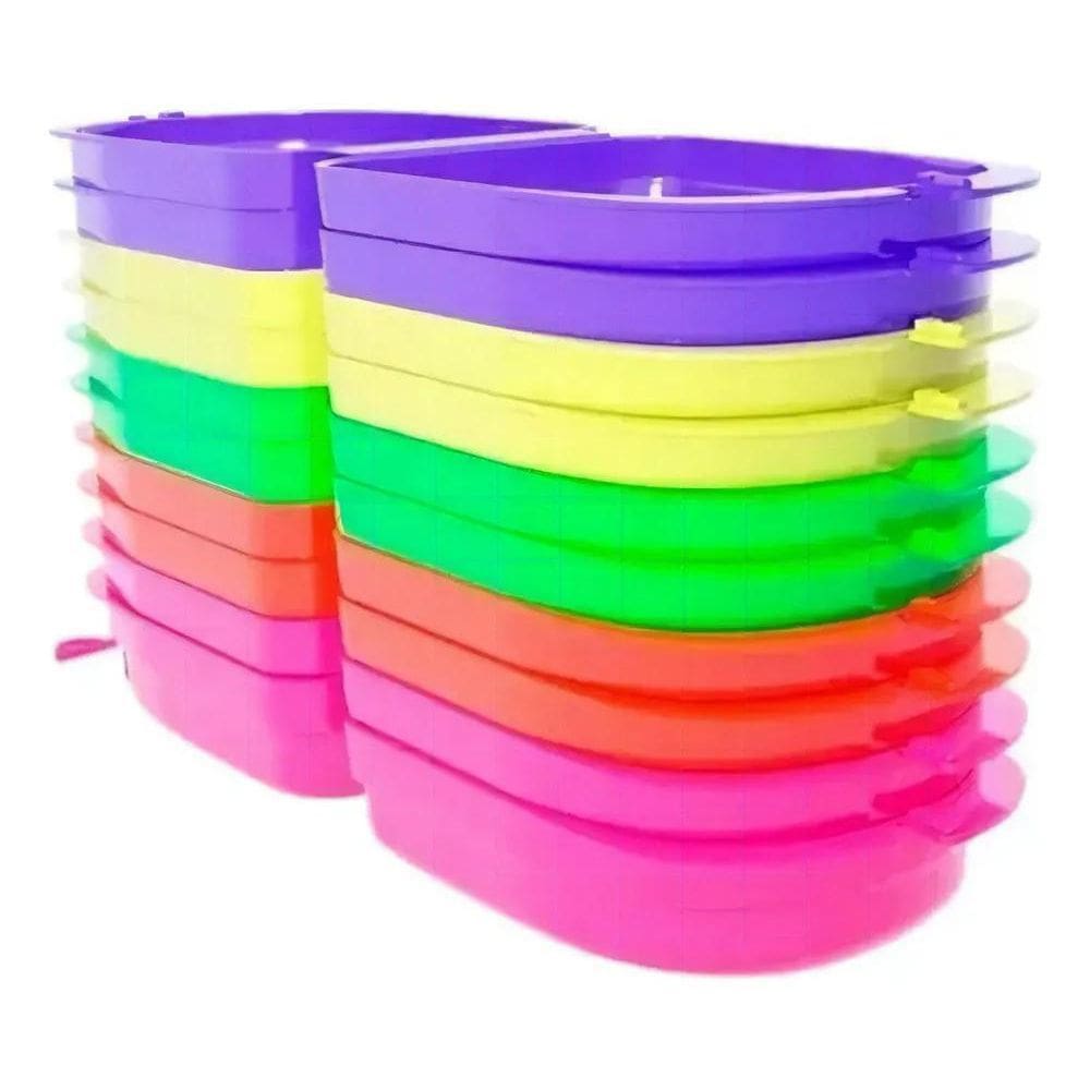 3X Estojo Higienico 10 Unidades Porta Moldeiras Clareamento