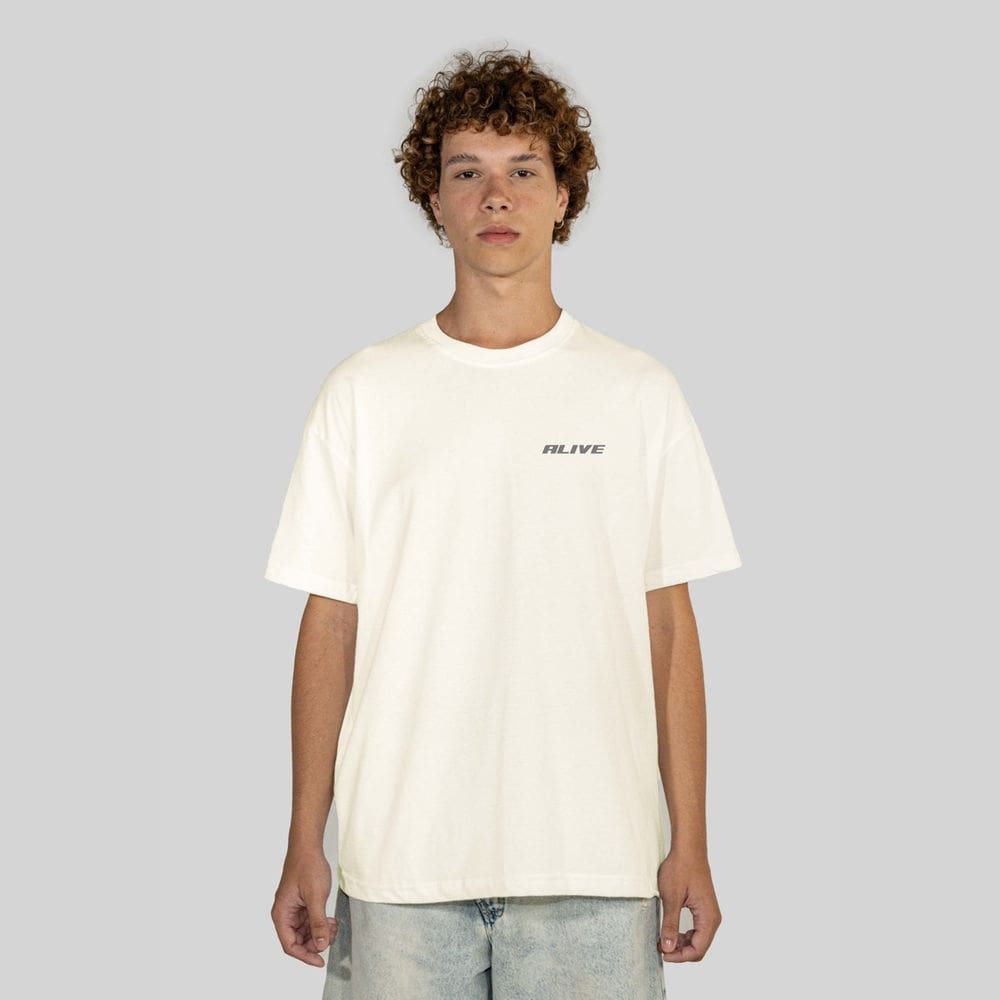 Camiseta Alive Clássica Disc Off White