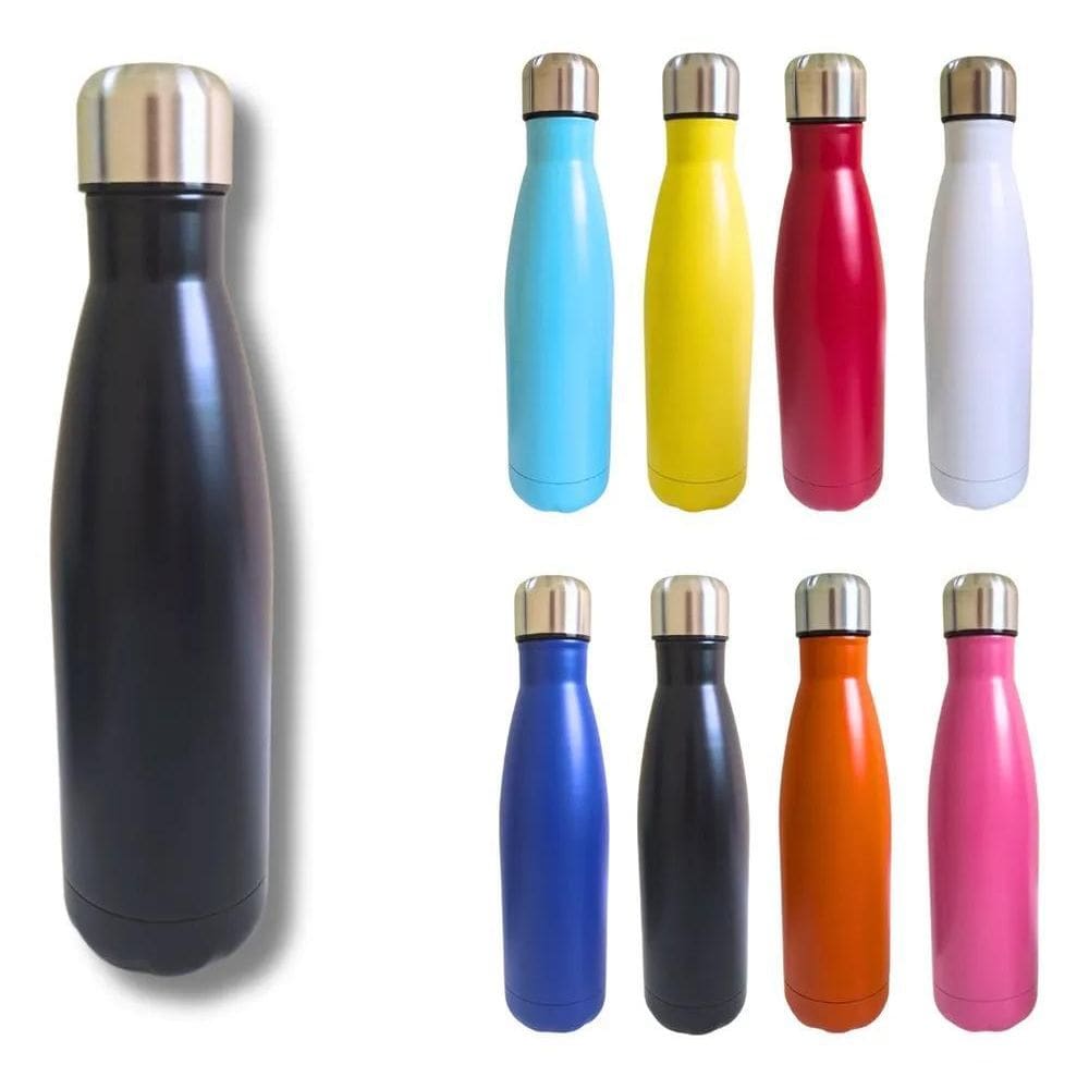 3X Garrafa Térmica Aço Inox Água Gelada Garantida Por 24 Hor